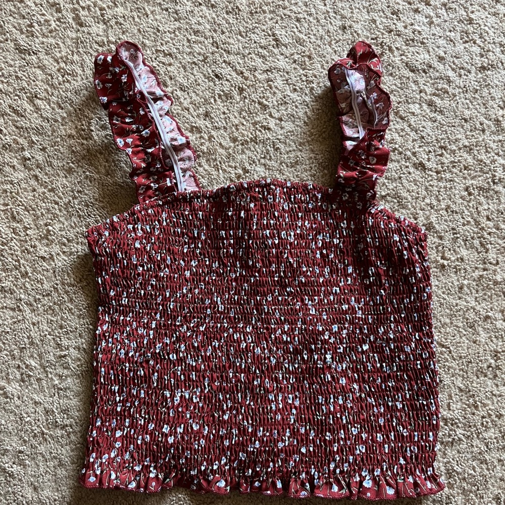 Shein floral crop top